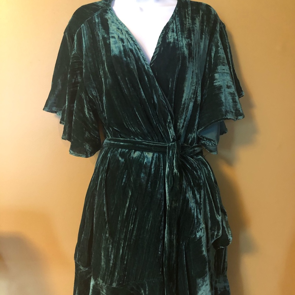 BB Dakota green velvet dress. New with Tags